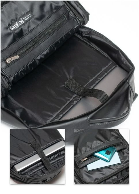 Рюкзак чоловічий з екошкіри ZardX 0KT Чорний Sambag (301871859)