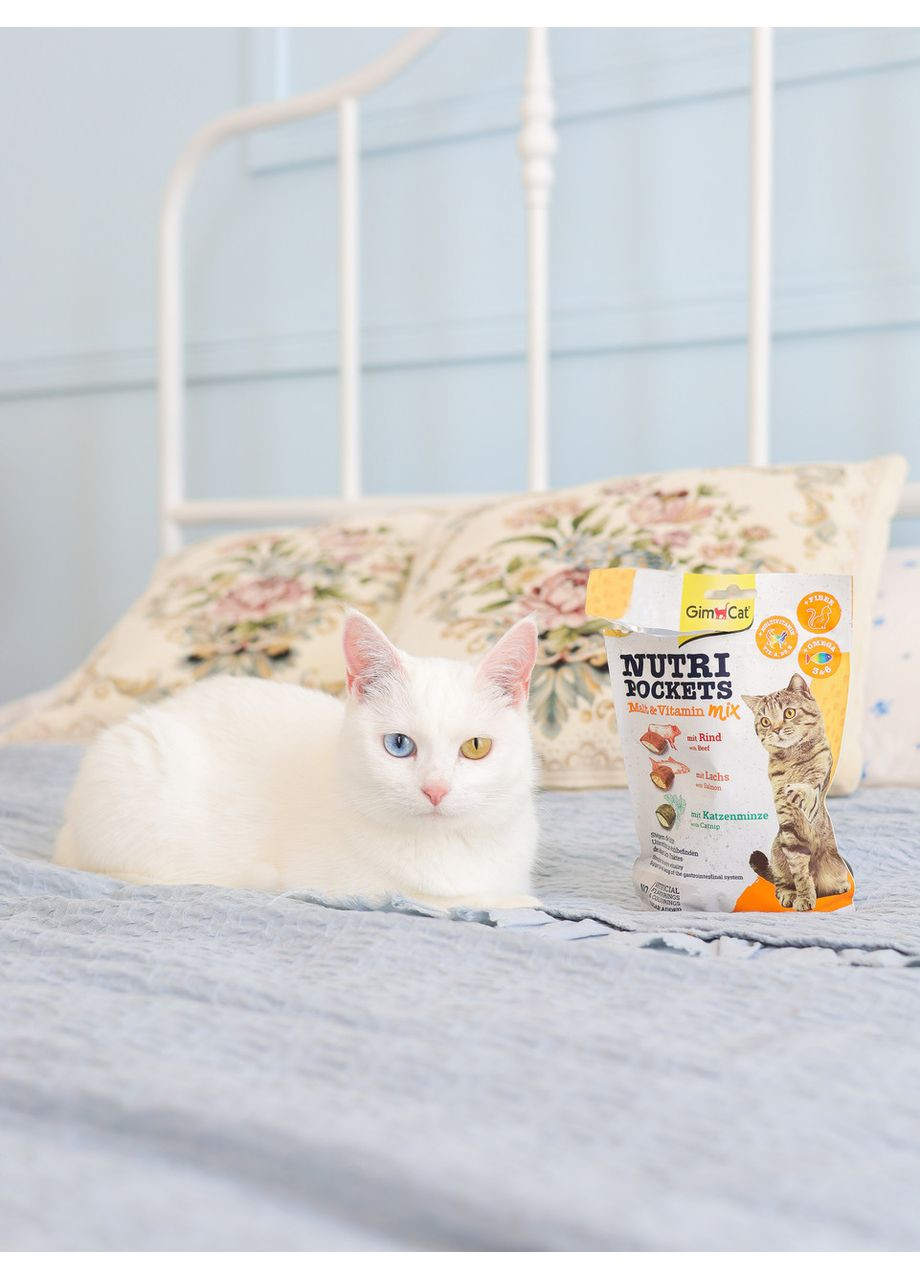 Вітамінні ласощі Nutri Pockets для котів, мультивітамін мікс, 150 г GimCat (365593279)