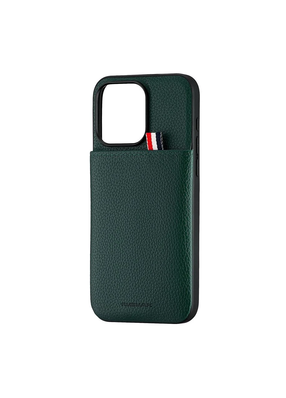 Чохол Jinduka Leather Pocket протиударний для iPhone 15 Pro Max Зелений шкірозамінник Case (370166554)