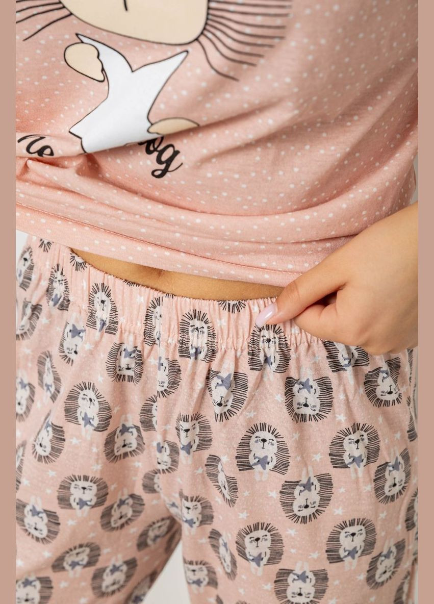 Пудрова всесезон жіноча піжама з принтом Fashion