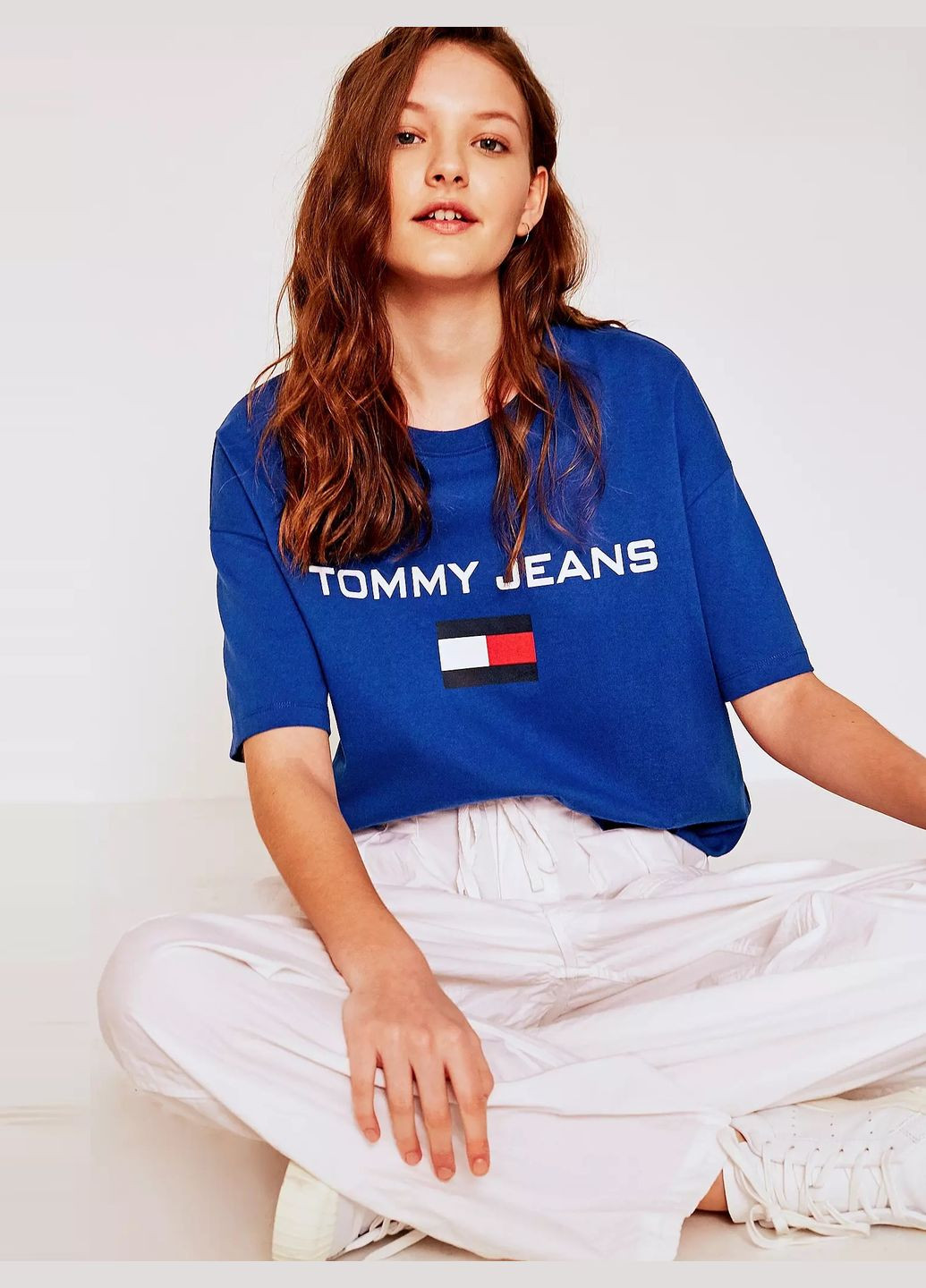 Синяя футболка с логотипом tommy jeans Tommy Hilfiger