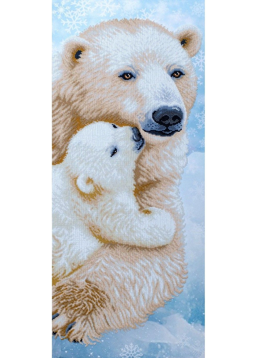 Набір для вишивання бісером Білі ведмеді сніг холод пара 32x75 см ТН-1097 No Brand (333165647)