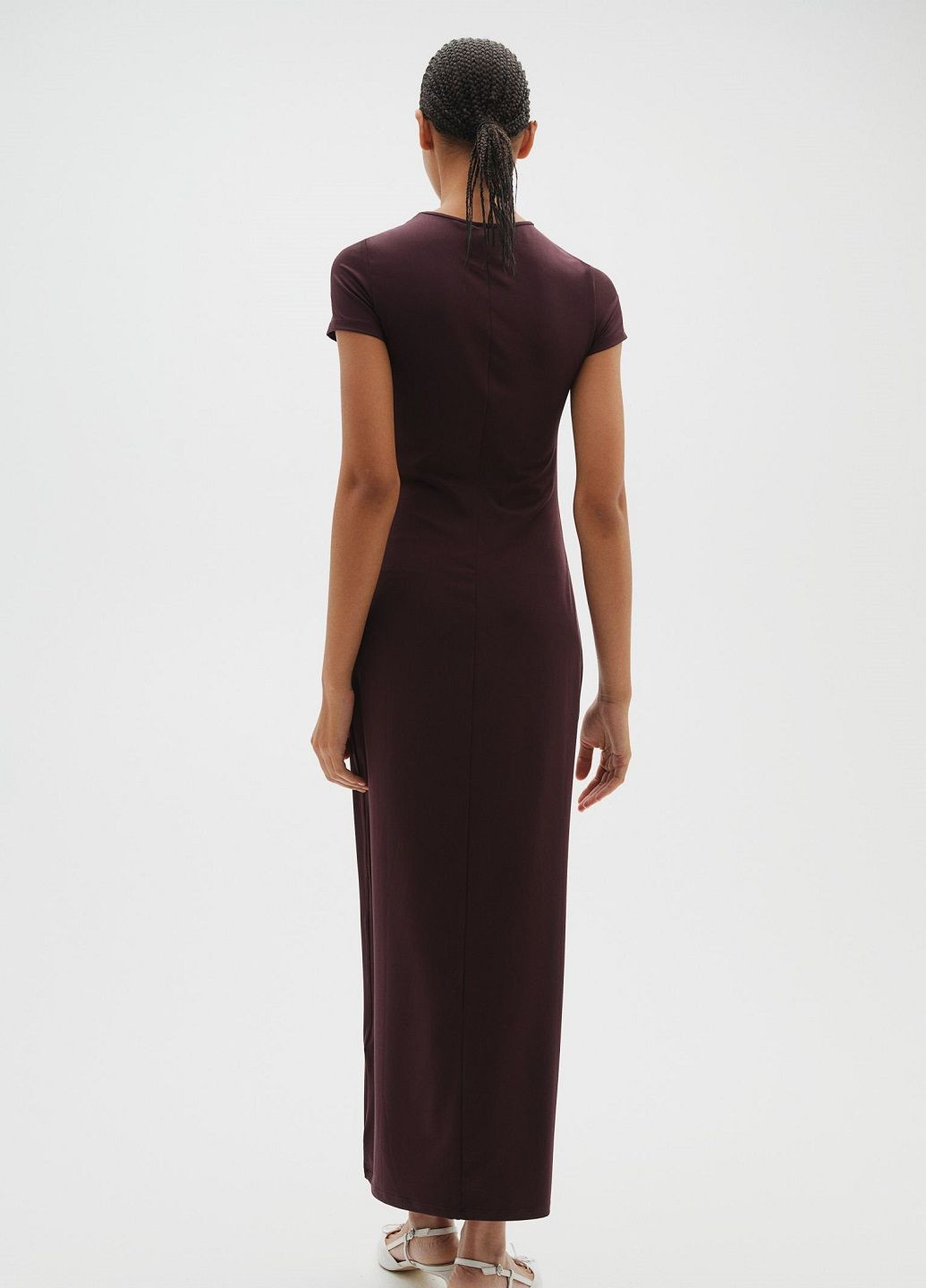 Бордова кежуал сукня H&M однотонна