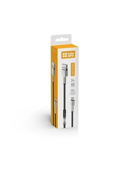 Кабель USB AM - Lightning, 1 м, Black,, 2.4A (CW-CBUL046-BK) 000-CW-CBUL046-BK Colorway (395341033)