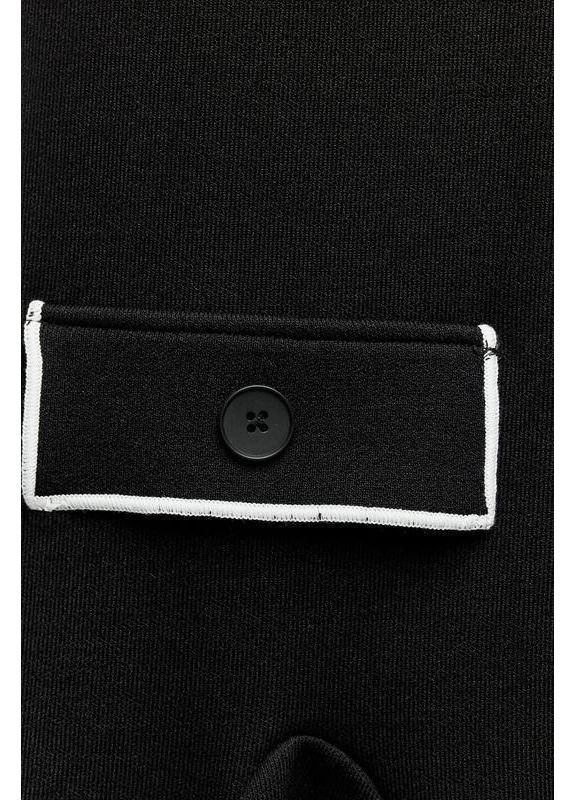 Черное короткое платье с воланами Zara