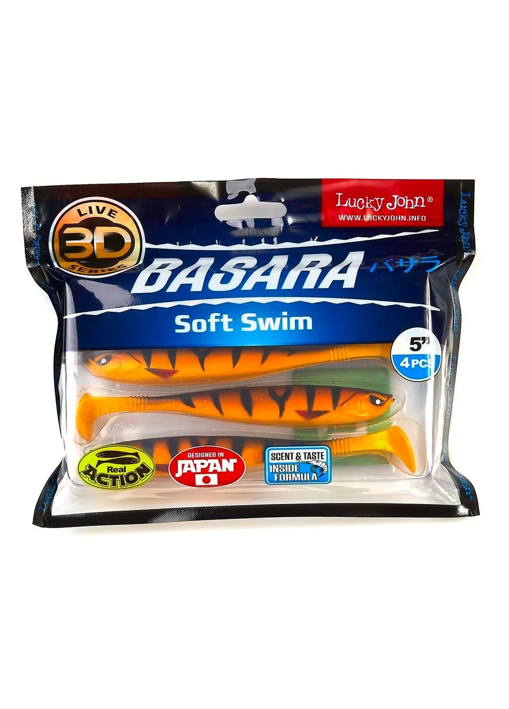 Виброхвост 3D BASARA SOFT SWIM 12,7 см PG08 мягкий пластик 4 шт (набор 4 шт) No Brand (402454363)