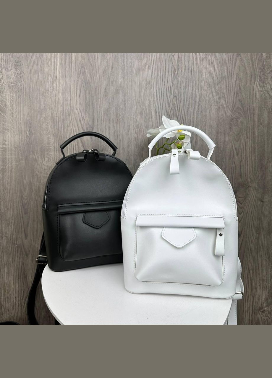 Жіночий міні рюкзак прогулянковий чорний білий No Brand (301083368)