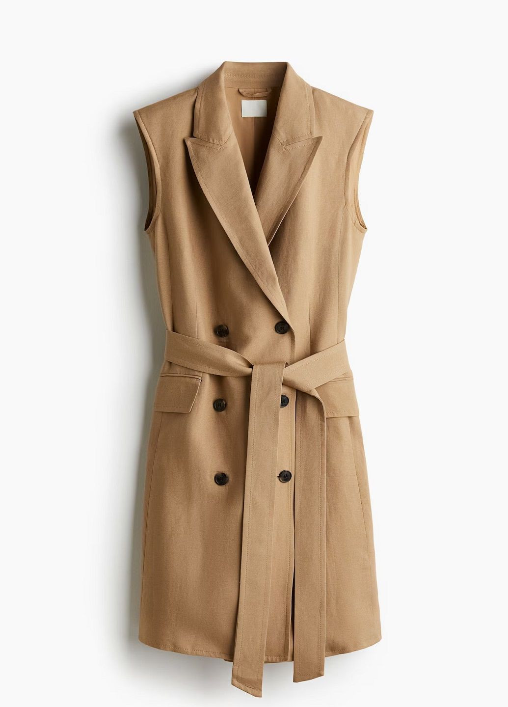 Бежева ділова сукня H&M однотонна