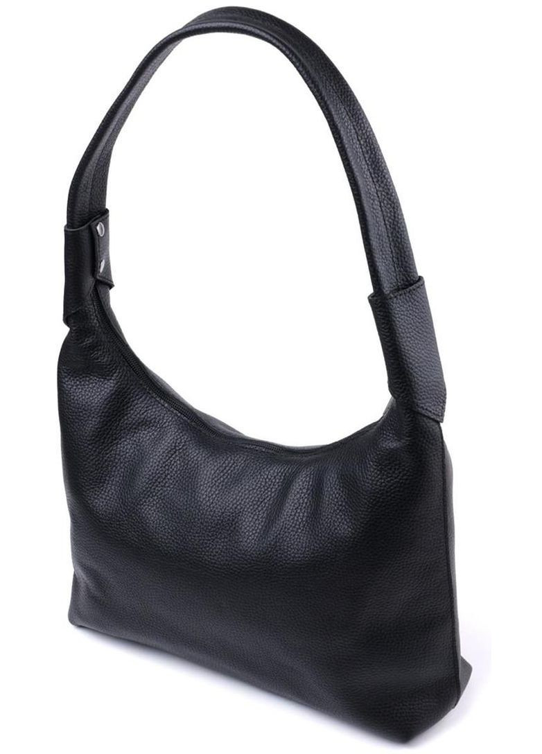 Сумка хобо на плечо женская из натуральной кожи средняя Черный 39277 Shvigel (352192131)