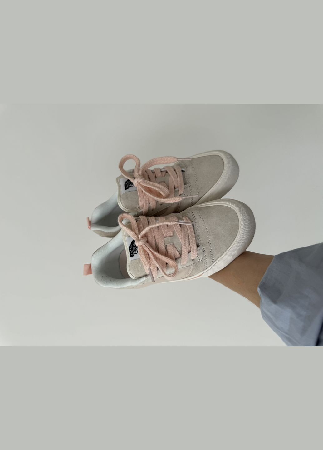 Кроссовки женские Vans KNU Skool beige pink | Ванс КНУ Скул бежевые розовые No Brand бежевые демисезоны (316231455)