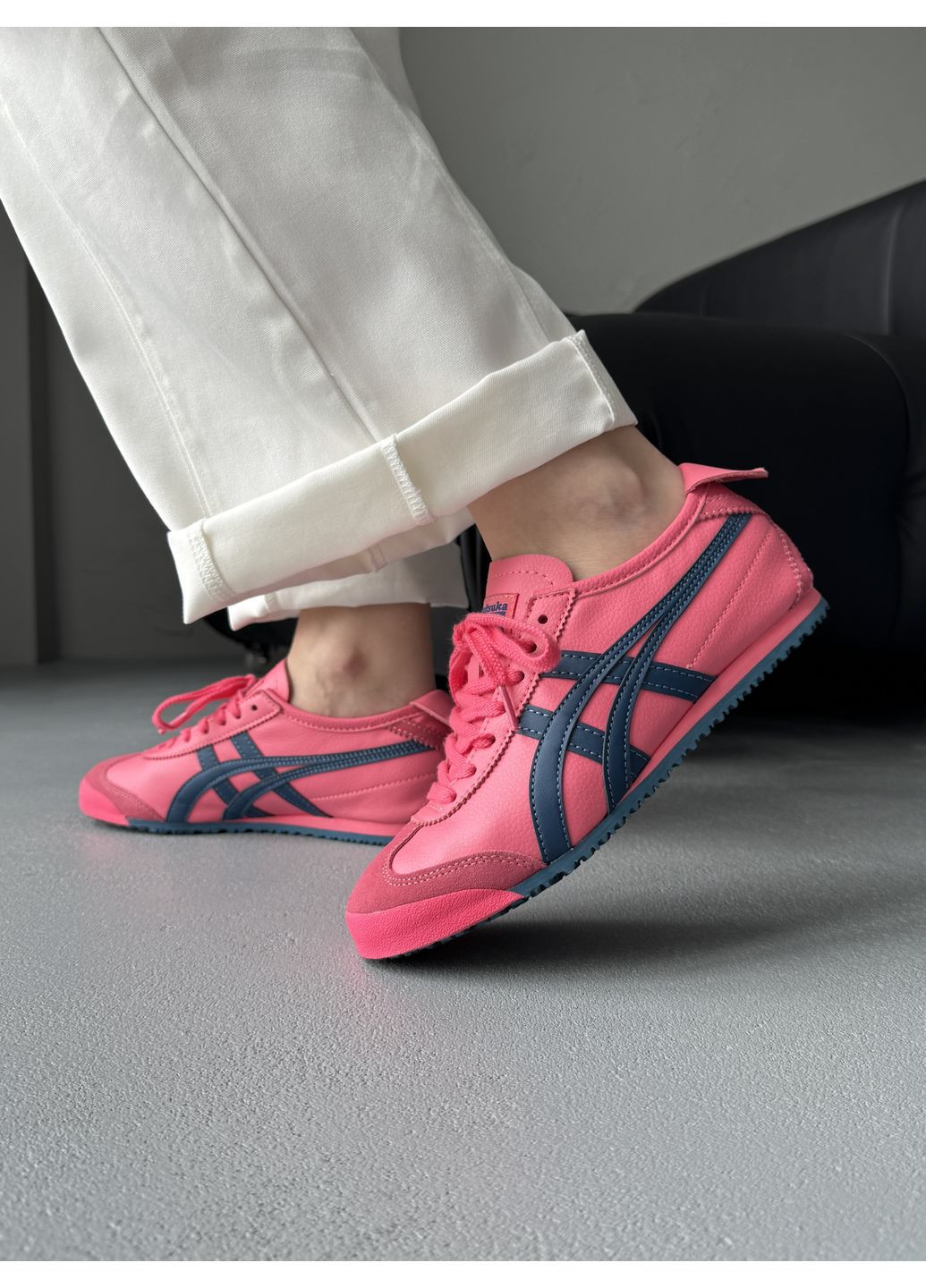 Розовые демисезонные кроссовки мужские asics onitsuka tiger mexico pink асикс онитцука тайгер No Brand