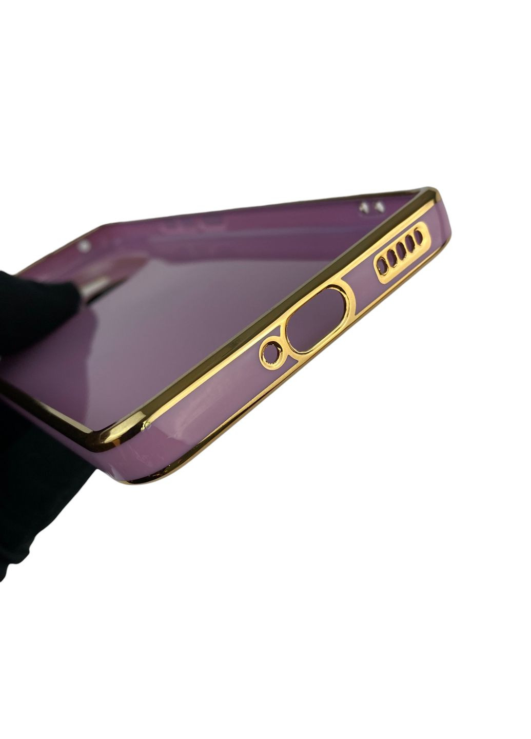 Чехол для Redmi Note 14 Pro Plus с защитой камеры с золотой окантовкой редми нот 14 про + черничный gs1 Xiaomi (366230616)