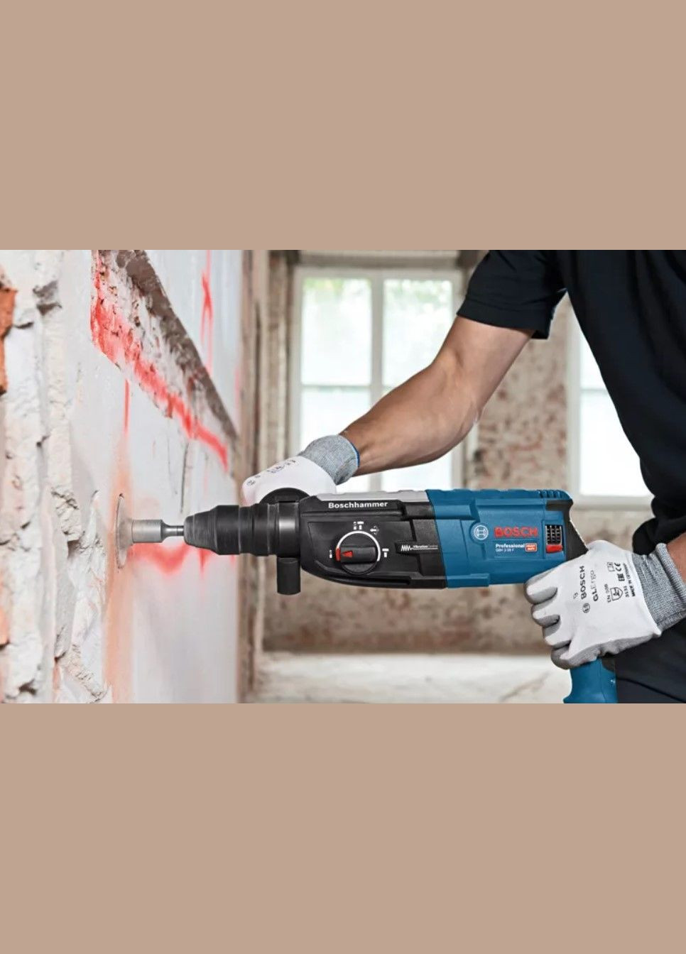 Сетевой перфоратор GBH 2-28 F Professional (SDS+, 880 Вт, 3.2 Дж) быстросъемный патрон + кейс (25405) Bosch (327874613)