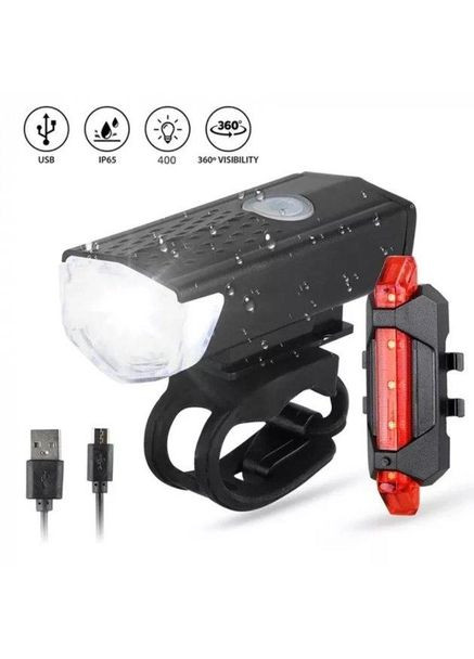 Вело USB-ліхтарик комплект 2в1 GM No Brand (321971857)