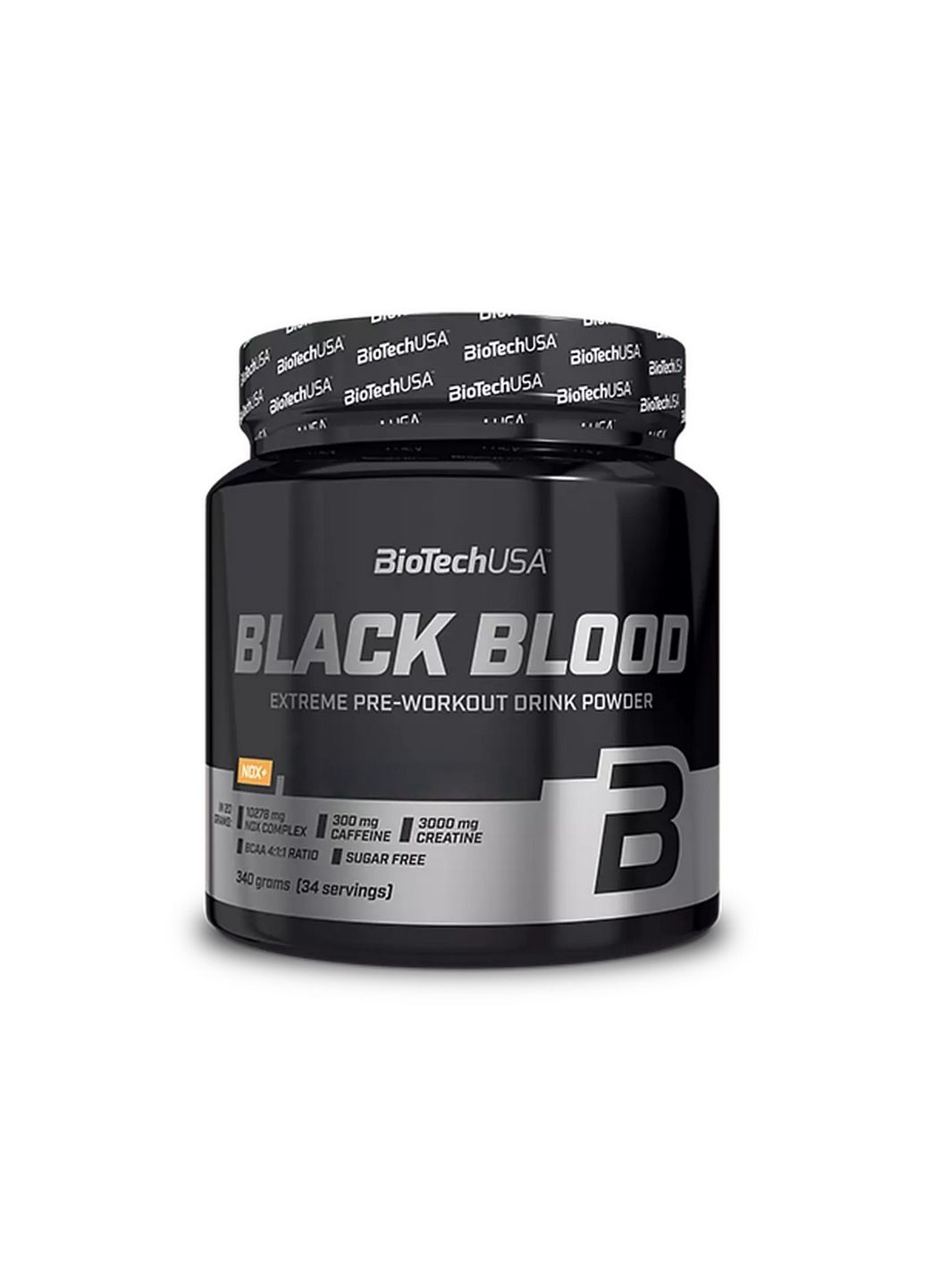 Предтренировочный комплекс Black Blood NOX, 340 грамм Черника-лайм Biotech (295898692)
