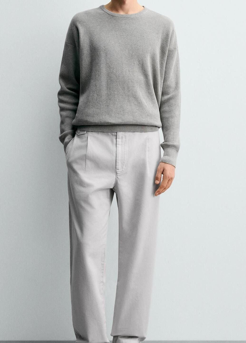 Серый демисезонный свитер Zara