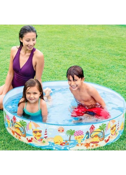 Басейн Intex Качиний риф для дітей віком від 3 років діаметр 122 см висота 25 см каркасний водний ігровий центр ProDobro (367091958)