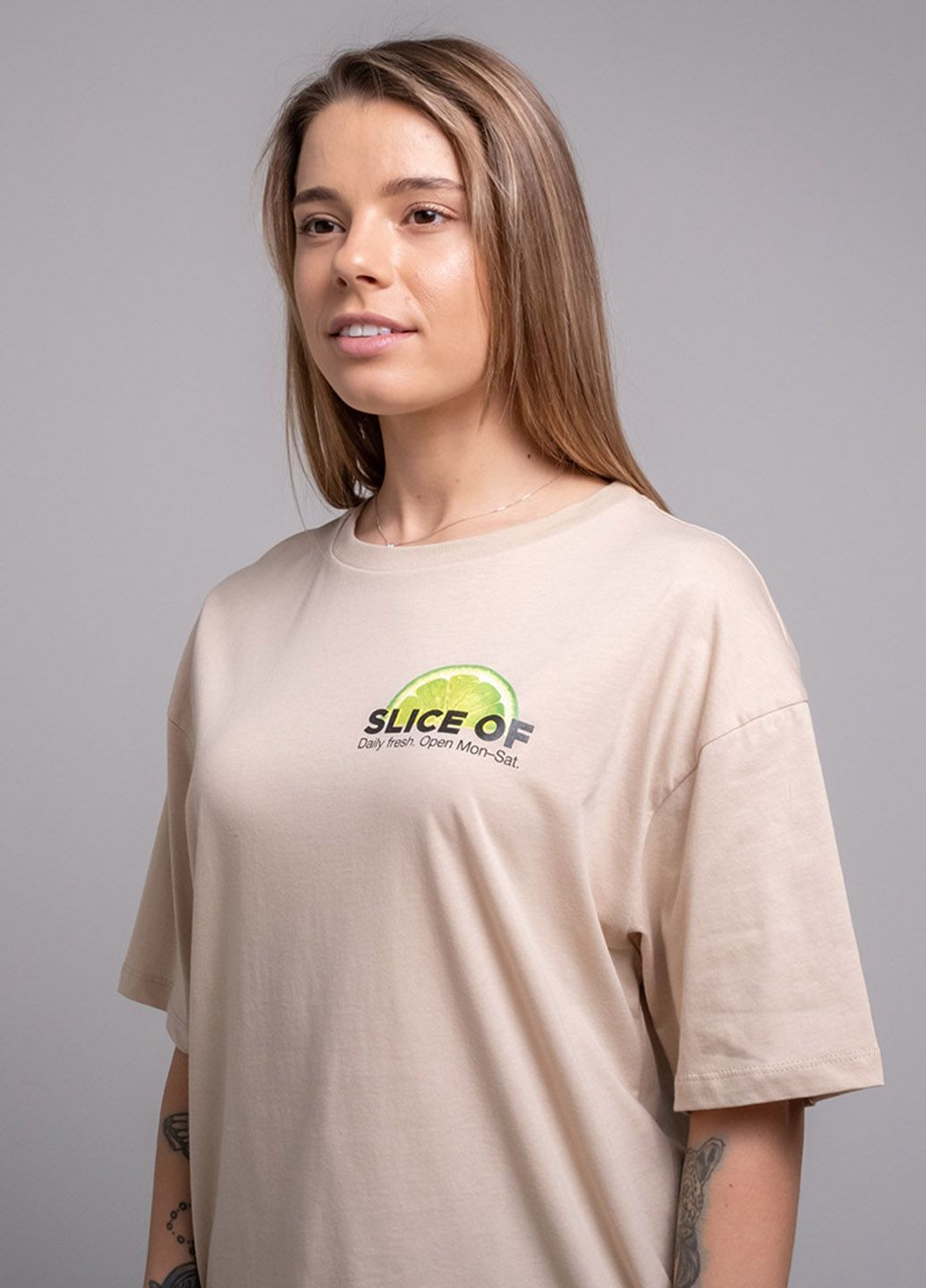 Бежевая летняя футболка бежевый 102023 Power