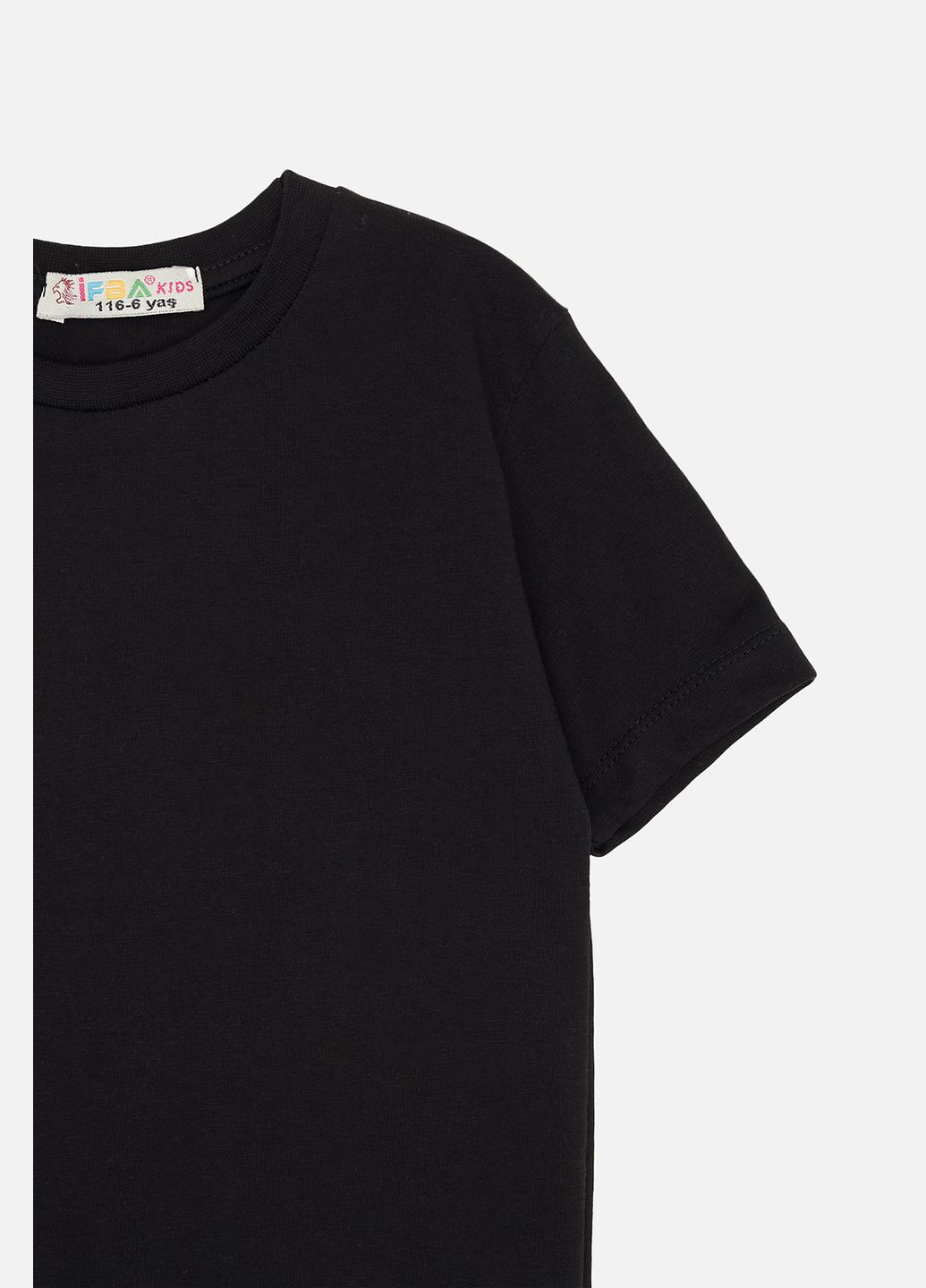 Черная демисезонная футболка с коротким рукавом для девочки цвет черный cb-00257486 Ifba