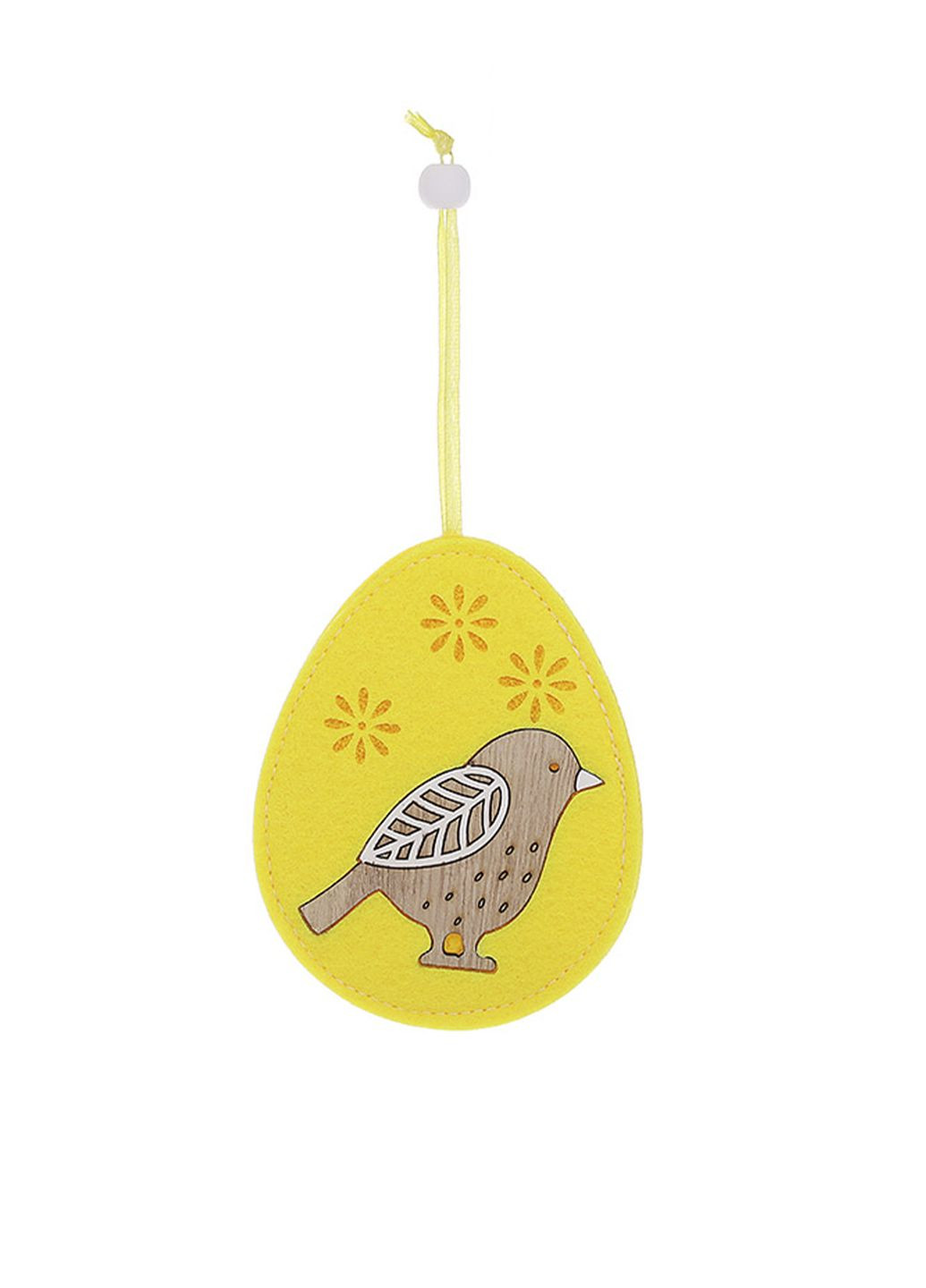 Набор пасхальных подвесок "Яйцо из фетра с деревянным декором Птичка" цвет разноцветный CB-00270712 BonaDi (325813738)