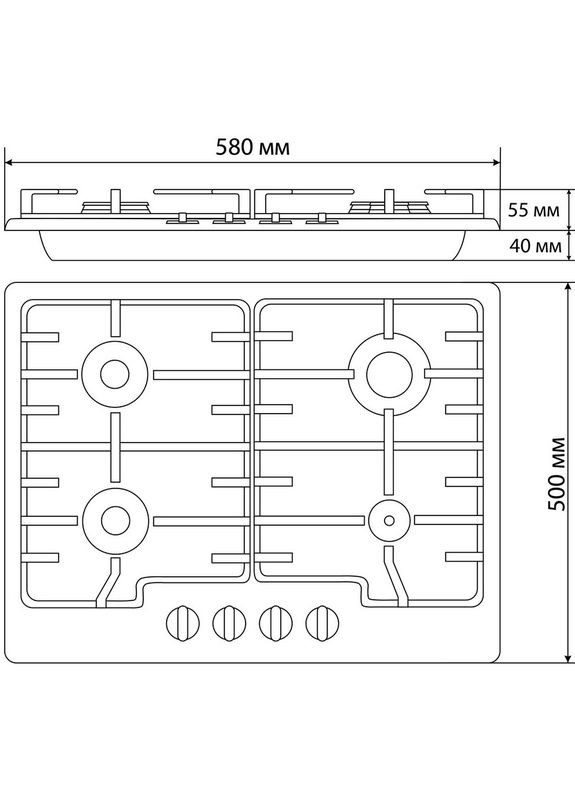 Варильна поверхня GRACIA 60 BG EF ELEYUS (323001071)