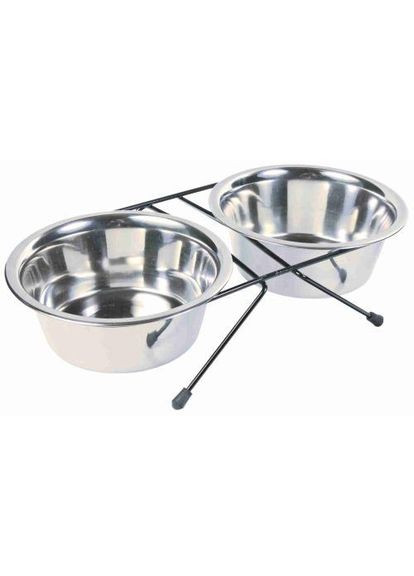 Миски для собак, на подставке, металлические, 14 см, 2х750 мл Trixie (362578313)