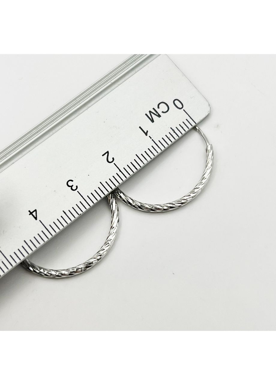 Сережки-кільця срібні d=23 mm 1,5 г No Brand (369737321)