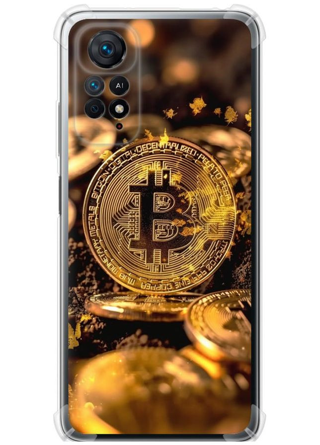 Силикон с усиленными углами чехол 'Золотая лихорадка биткойна' для Endorphone Xiaomi Redmi Note 11S 4G (342124344)
