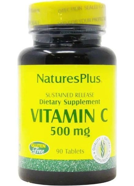 Витамин С аскорбиновая кислота Vitamin C 500 мг 90 таб Nature's Plus (357342499)