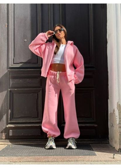 Теплый костюм двойка на молнии, трехнить на флисе,, р. (ст. 3023TB) No Brand (365783920)