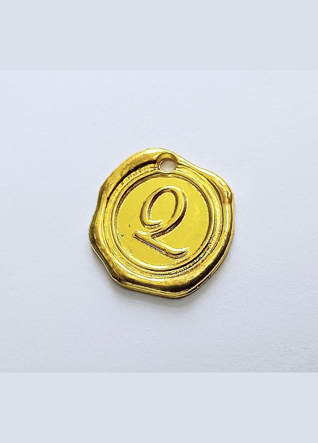 Підвіска Кулон штамп англійського алфавіту буква Античне золото 18 мм Q Finding (365875866)
