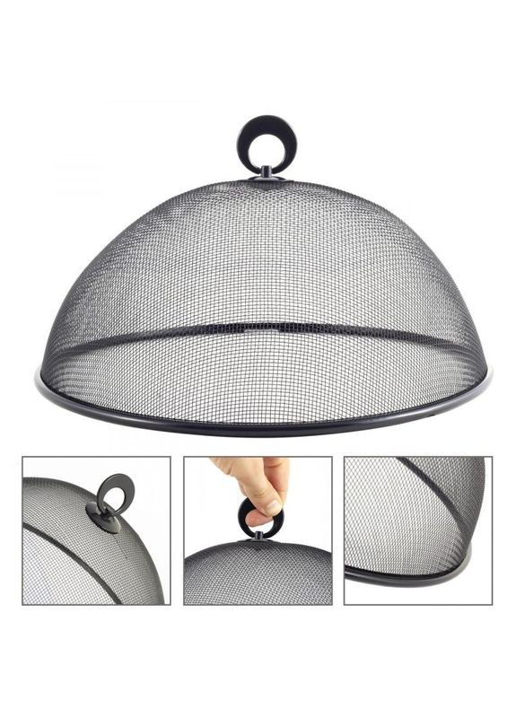 Захисна сітка для їжі 30см, метал, чорний Kamille (372174188)