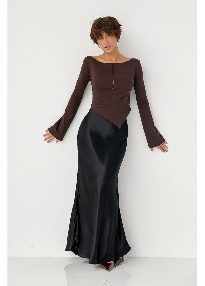 Трикотажная блуза с асимметричным низом Lurex (370379936)