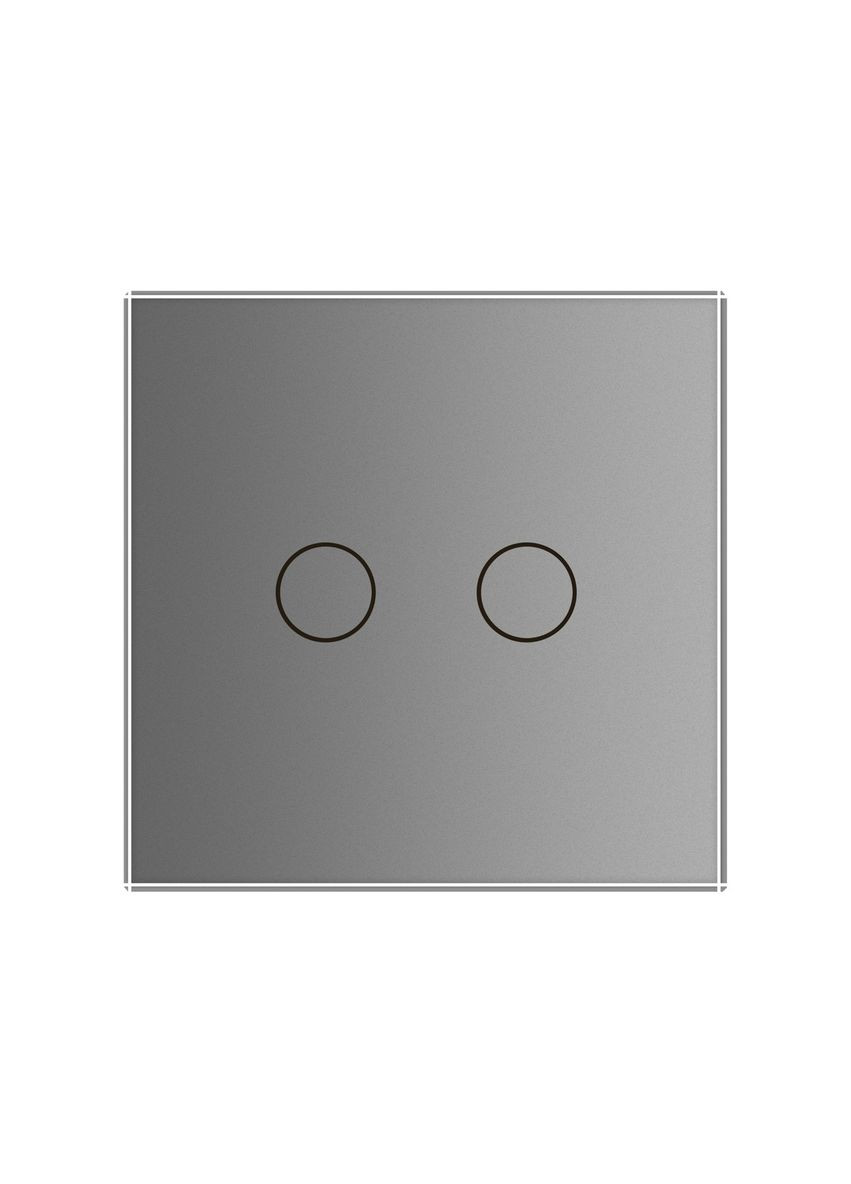 Бесшумный сенсорный проходной/перекрестный выключатель 2 сенсора стекло (VL-C702SQ-15) Livolo (370970685)