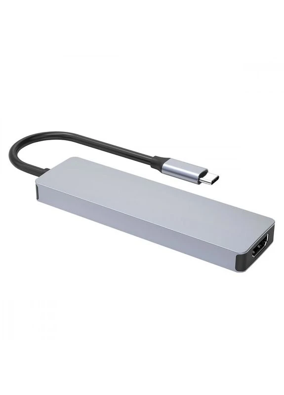 Type-C-Хаб Iron Link 5 в 1 (3*USB3.0 + Type C + HDMI) silver Proove (397307766)