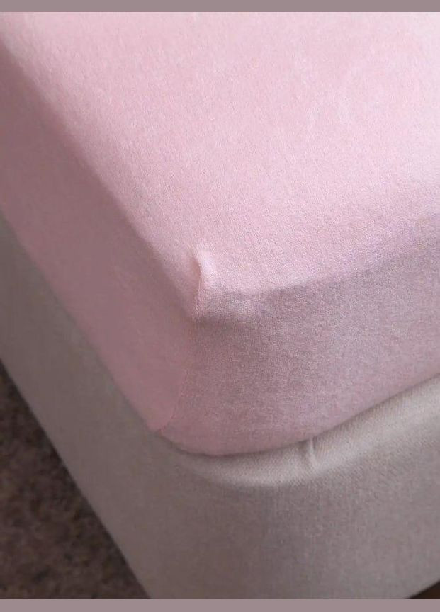 Простирадло Махрова і 2 наволочки Євро 200х230 рожевий (П4К-mahra70-70-46) No Brand (306633835)