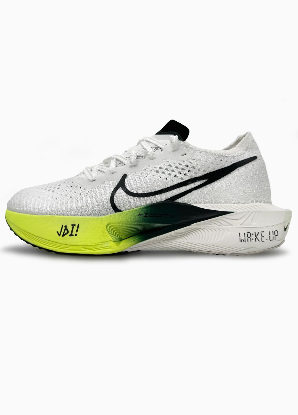 Кросівки жіночі і чоловічі Nike Air ZoomX VaporFly 3 White Green | Найк Аір Зум ВапорФлай 3 білі зелені No Brand білі демісезони (340402018)