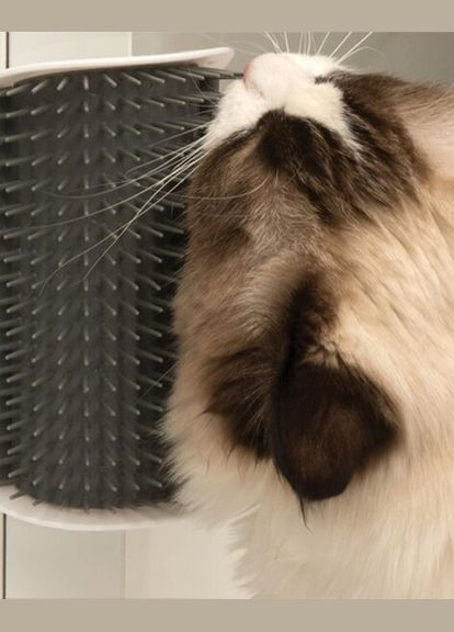 Щетка-чесалка для кошек Brush-comb, Black с угловым креплением к стене Semi (334891494)