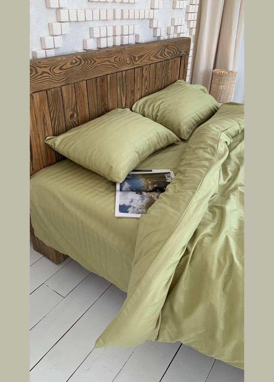 КПБ евро микро страйп сатин "Лайм" (200х210, 70х70) Glav Textile (297365360)