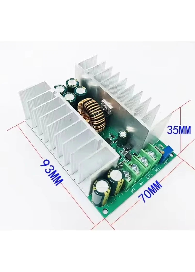 DC-DC понижающий преобразователь 12–75V на 2.5–50V 25A 500W с вентилятором No Brand (397048468)