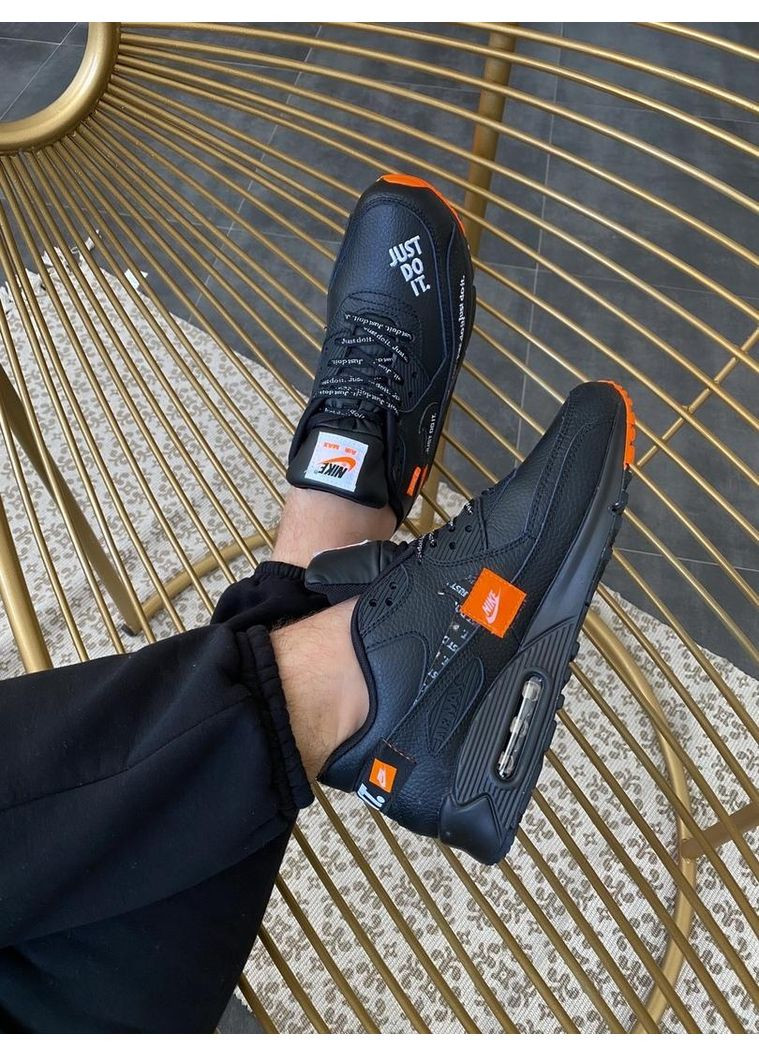 Чорні Осінні кросівки чоловічі nike air max 87 just do it black найк аір макс 87 No Brand