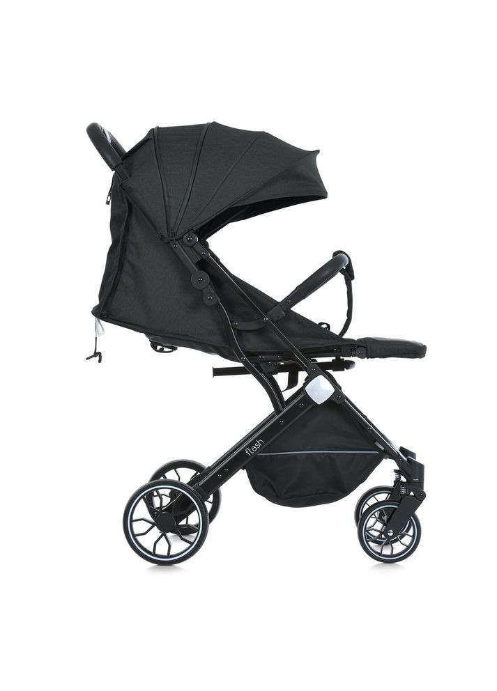 Коляска дитяча Almost Black прогулянкова з чохлом на ніжки Чорна (M 5727-1) Flash (334003757)