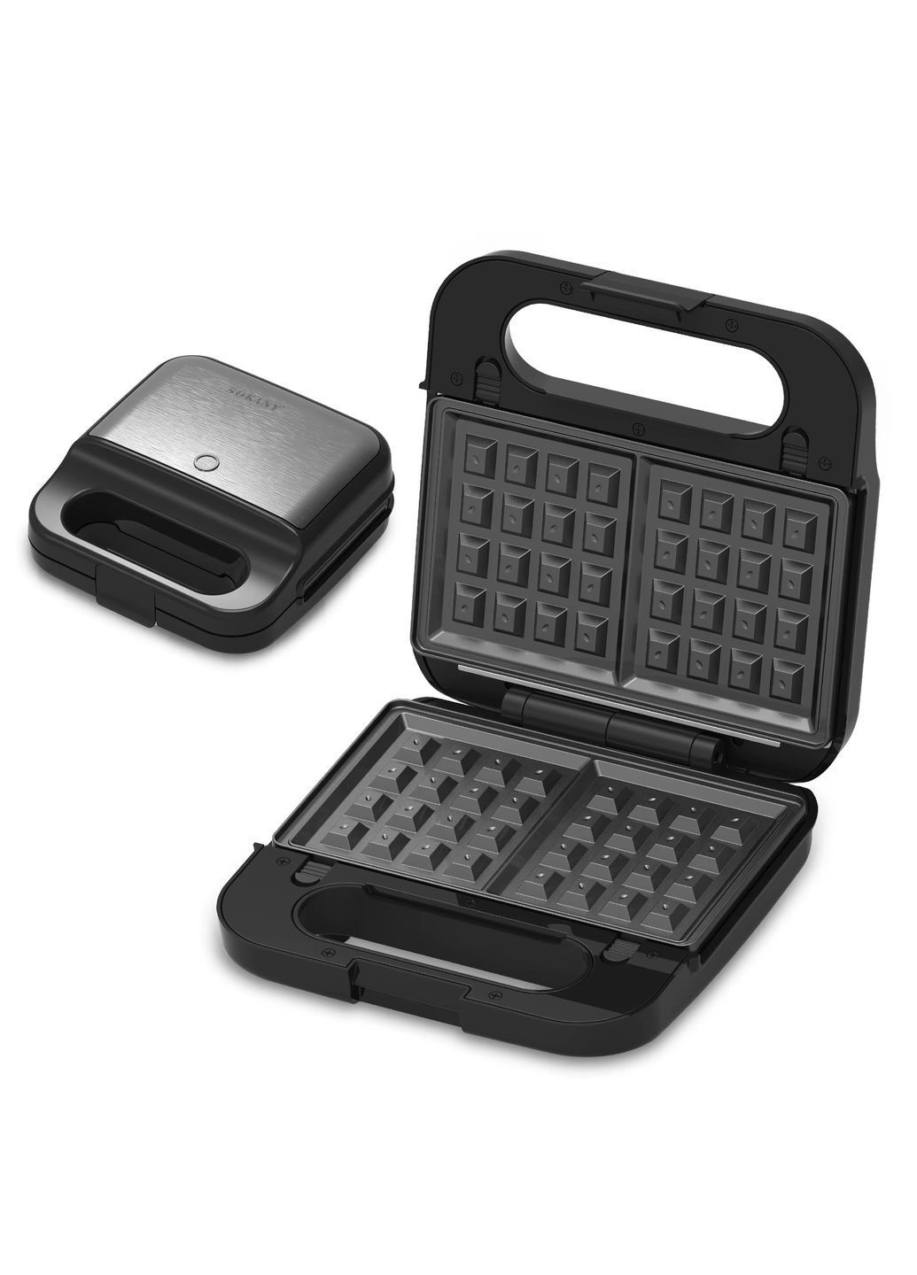 Бутербродниця 3 в 1 вафельниця зі змінними формами електричний гриль (KS407) Sokany (372083774)