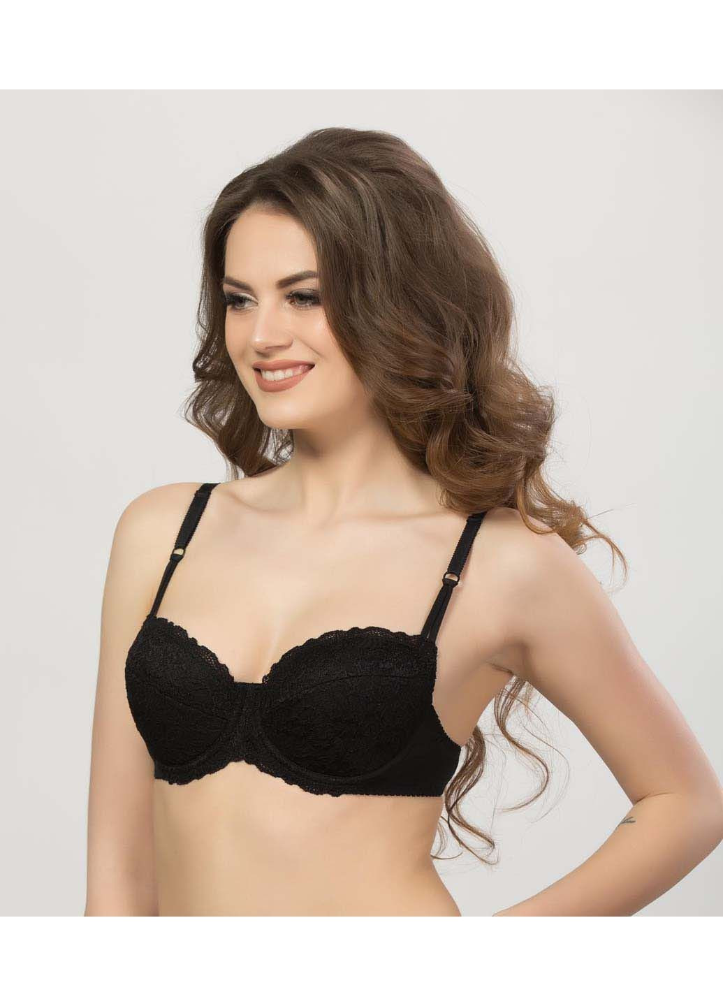 Чёрный бюстгальтер Elita с косточками