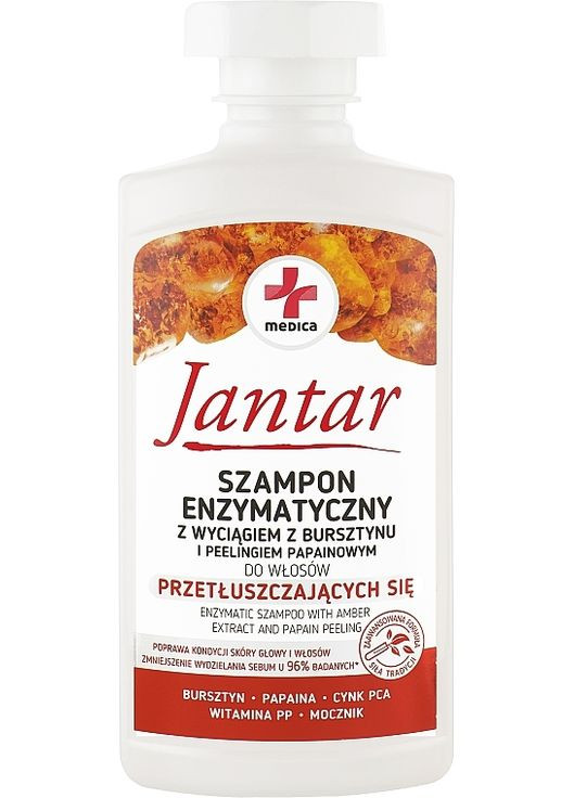 Шампунь для поврежденных волос Jantar Medica Shampoo With Amber Extract 330ml (785336-31339608) Ideepharm (368887405)