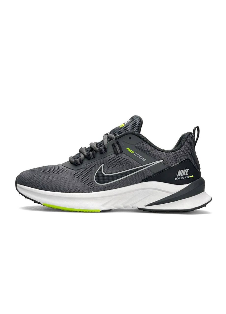 Темно-серые демисезонные кроссовки мужские nike No Brand Air Zoom Dark Grey Black