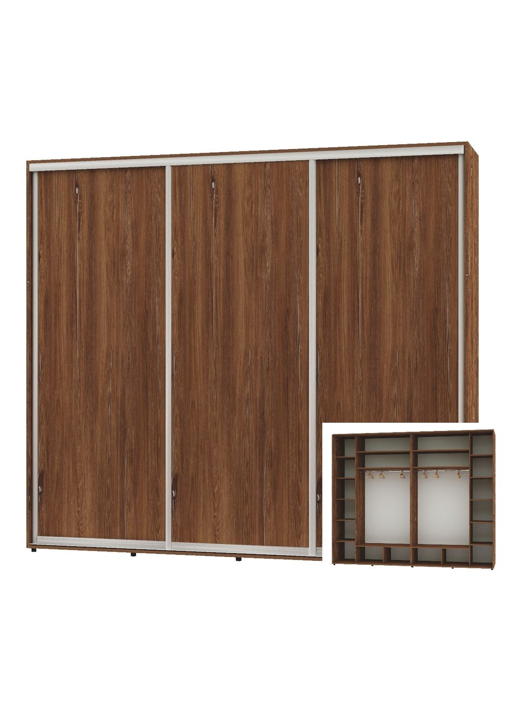 Шафа-купе тридверна 300*60*250 Дуб вінтаж 3 двері ДСП Люкс-149 Алекса (360460468)