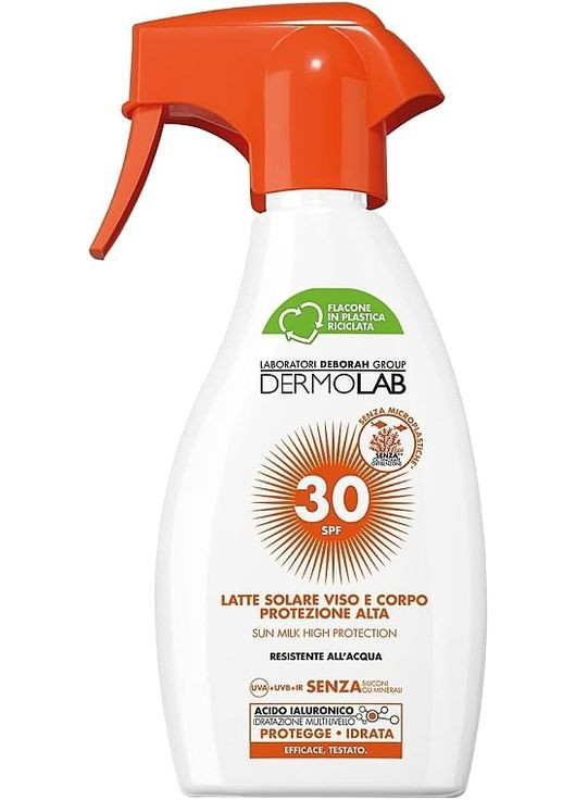 Сонцезахисне молочко для обличчя та тіла SPF 30 Latte Solare 250ml (1458963-35611553) Dermolab (368647428)