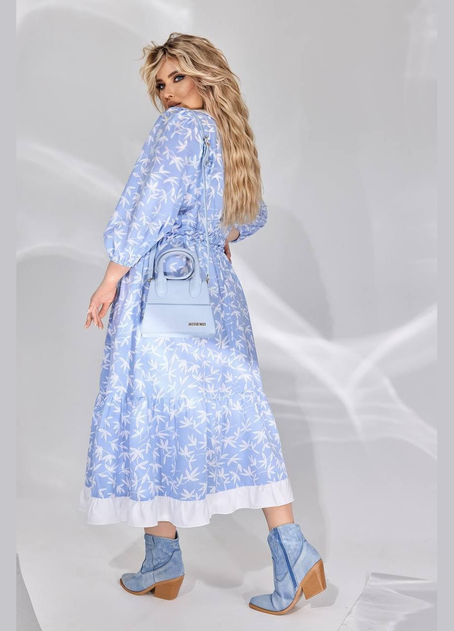 Блакитна жіноча сукня софт No Brand