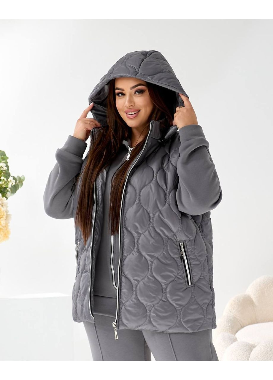 Жилет жіночий утеплений із плащівки лаке • стильний та практичний • заміри в описі GD/GL Модний простір (369625047)